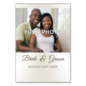 写真のパーソナライズされたテーブル·ナンバー·カード テーブルナンバー (裏面)