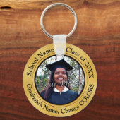 写真のパーソナライズされた卒業は格安 キーホルダー (正面)