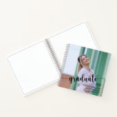 写真のパーソナライズされた卒業記念日ゲスト ノートブック (内部)
