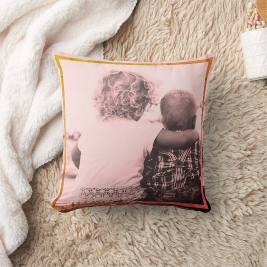 写真のパーソナライズされた引用文と名前 クッション (ブランケット)