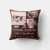 写真のパーソナライズされた引用文と名前 クッション (裏面)