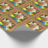 写真のパーソナライズなクリスマスの包装紙 ラッピングペーパー (角)