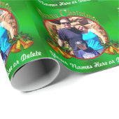 写真のパーソナライズなクリスマスの包装紙 ラッピングペーパー (ロールコーナー)