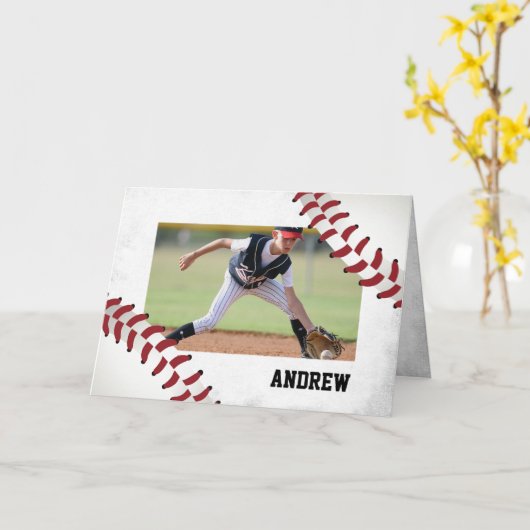 写真のパーソナライズな名前、アンドリューの誕生日大きいGru カード (黄色い花)