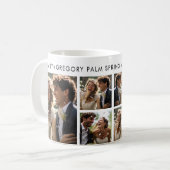 写真のパーソナライズ可能結婚な文字の追加 コーヒーマグカップ (正面左)