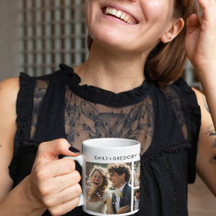 写真のパーソナライズ可能結婚な文字の追加 コーヒーマグカップ
