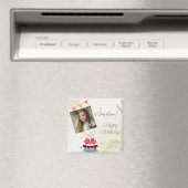 写真のパーソナライズ誕生日ウィッシュ磁石 マグネット (インサイチュ (食洗機))