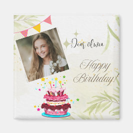 写真のパーソナライズ誕生日ウィッシュ磁石 マグネット