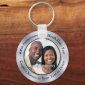 写真のパーソナライズ10年記念パーティーの好意 キーホルダー (正面)