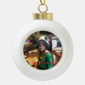 写真のパーソナライズ/追加 セラミックボールオーナメント (正面)