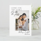 写真のパーティーに滞在する日付を保存 招待状 (スタンド正面)