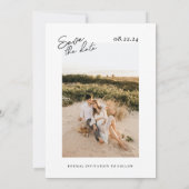 写真のパーティーに滞在する日付を保存 招待状 (裏面)