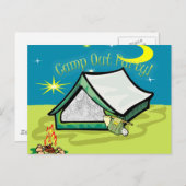 写真のパーティーカードはキャンプします インビテーションポストカード (正面/裏面)