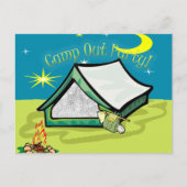 写真のパーティーカードはキャンプします インビテーションポストカード (正面)