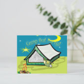 写真のパーティーカードはキャンプします インビテーションポストカード (スタンド正面)