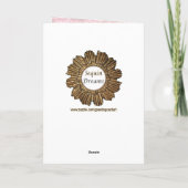 写真のピンクのポメラニア犬の幸せな母の日 カード (裏面)