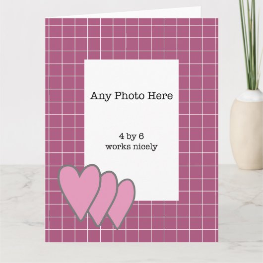 写真のピンクフレーム カード (正面)