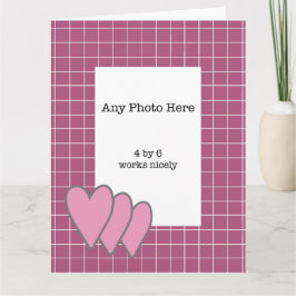 写真のピンクフレーム カード