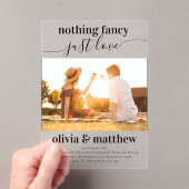 写真のファンシー結婚式を愛する者はいない アクリル招待状 (インサイチュ (ポータブル))