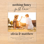 写真のファンシー結婚式を愛する者はいない アクリル招待状 (正面)