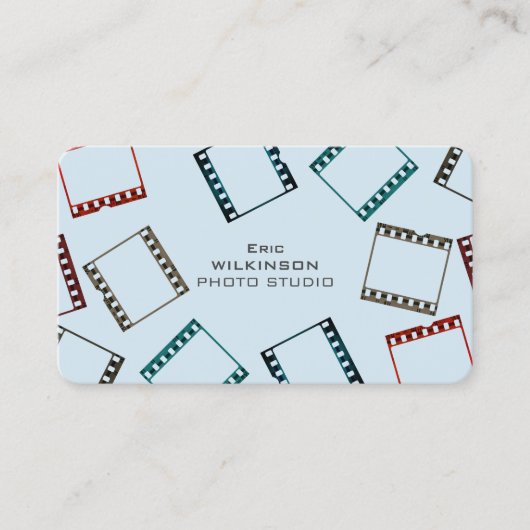 写真のフィルムテープパターン多彩なカバー 名刺 (正面)