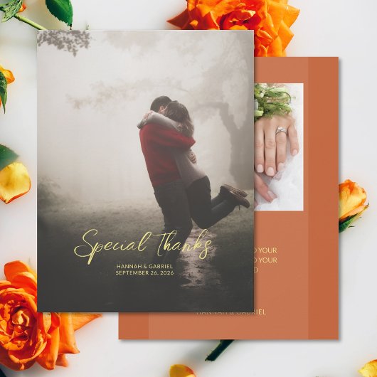 写真のフラッ結婚トサンキューカードの追加 サンキューカード