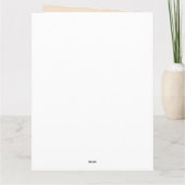 写真のフローラリースとウッドランドキツネ誕生日 カード (裏面)