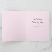 写真のフローラリースウッドランドディアピンク誕生日 カード (内部)