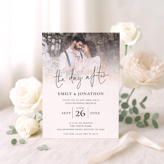 写真のブランチ結婚の翌日 招待状