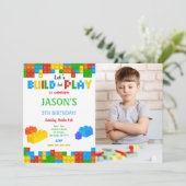 写真のブロック招待状 招待状 (スタンド正面)