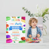 写真のブロック招待状 招待状 (スタンド正面)