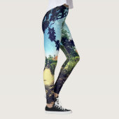 写真のプリントが付いているレギンス レギンス (右)