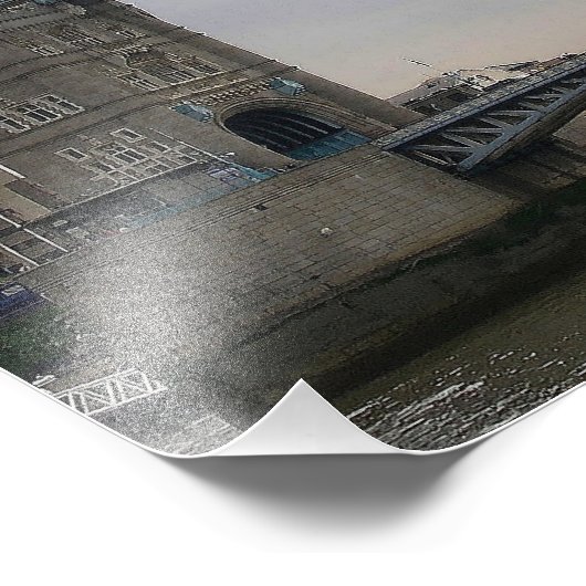 写真のプリントとテムズ川のタワーブリッジ フォトプリント (角)