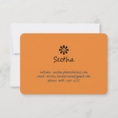 写真のプロモーションカード 招待状 (裏面)