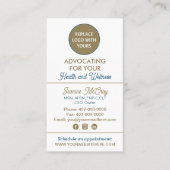 写真のヘルス気にプロフェッショナルテンプレート 名刺 (正面)