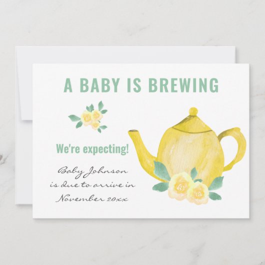 写真のベビーが妊娠中 案内状 (正面)