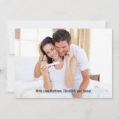 写真のベビーが妊娠中 案内状 (裏面)