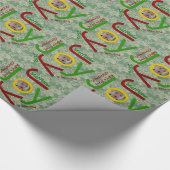 写真のベビーの初めてのクリスマスの折り返し紙 ラッピングペーパー (角)