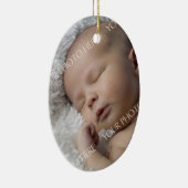 写真のベビーの第1クリスマスのオーナメント セラミックオーナメント (右)