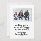 写真のホリデーカード | かわいいサンタクロースのクリスマス シーズンカード (裏面)