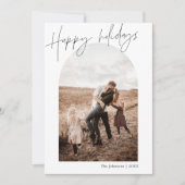 写真のホリデーカード | アーチ型写真のクリスマスカード 招待状 (正面)