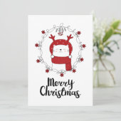 写真のホリデーカード | クリスマスおめでとう トナカイの猫 シーズンカード (スタンド正面)