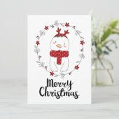 写真のホリデーカード | クリスマスのチキン・トナカイ シーズンカード (スタンド正面)
