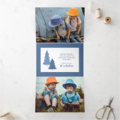 写真のホリデーカード | ホホホ、楽しいホリデー 三つ折りクリスマスカード (内部)