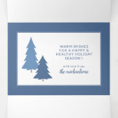 写真のホリデーカード | ホホホ、楽しいホリデー 三つ折りクリスマスカード (内部中)