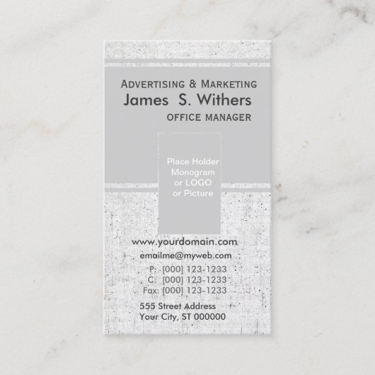 写真のホールダーのヴィンテージのモダンでシンプルなミニマル 名刺 (正面)