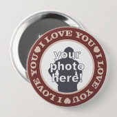 写真のボタンカスタムを好き（巨大） 缶バッジ (正面&裏面)