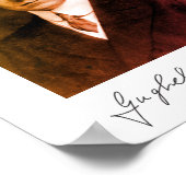 写真のポートレートとGuglielmo Marconiの署名 ポスター (角)