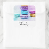 写真のマカロンカラフルありがとう スクエアシール (バッグ)