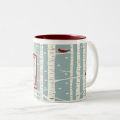 -写真のマグ樺の木の生存 ツートーンマグカップ (正面右)